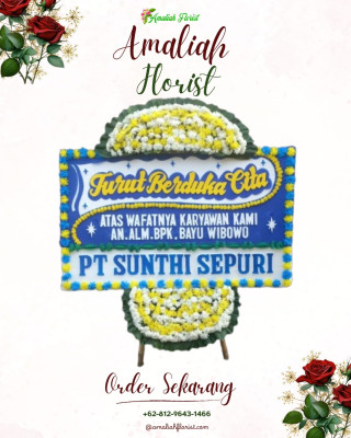 Papan Bunga Duka di Rumbio Jaya