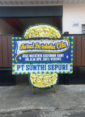 Papan Bunga Duka di Rumbio Jaya